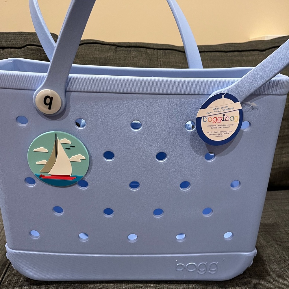 Baby Bogg Bag Carolina Blue with Sailboat Bogg Bit